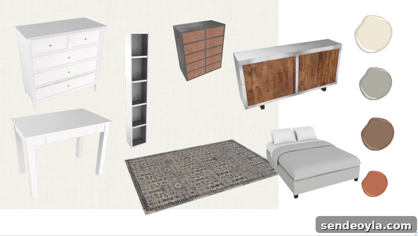 How to Use a Mood Board to Improve Your DIY Projects 3 mood board with colors and furniture
