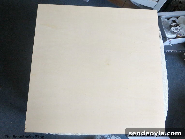 Plain piece of plywood.