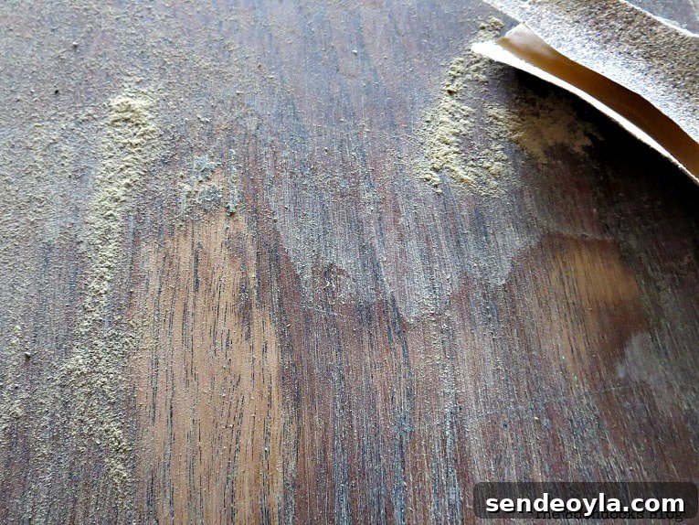 Paint and Restore a Vintage TV Cabinet: DIY Guide 4 Sanding the top, How to Revive a Vintage TV Cabinet www.theboondocksblog.com