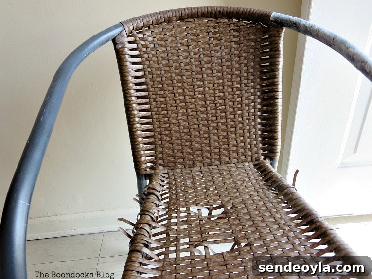 DIY Repair and Repurpose a Torn Rattan Chair 3 Torn rattan chair, How to re-purpose a torn rattan chair