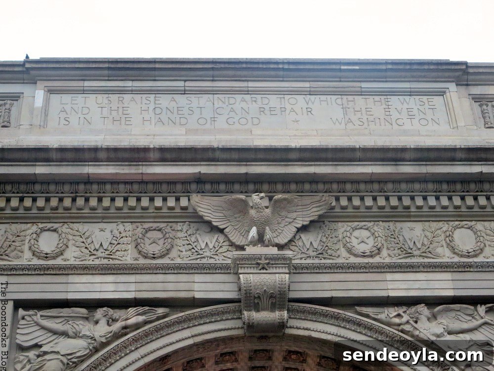 Inscription on the arch, Interesting things to see in Greenwich Village