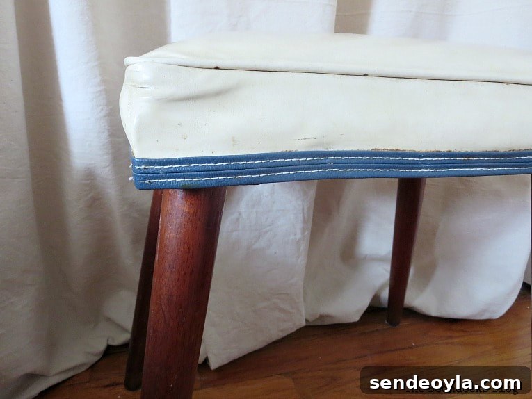 DIY Wooden Stool Makeover: Transform It Into a Chic Seat 4 closeup of bench, The Not So Simple Transformation of a Bench