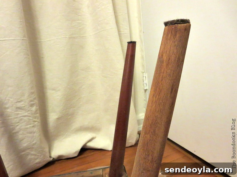 DIY Wooden Stool Makeover: Transform It Into a Chic Seat 5 After sanding one leg, The Not So Simple Transformation of a Bench