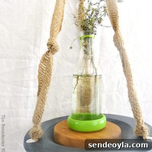 DIY Upcycled Planters from Household Items 13 Versatile hanging saucer repurposed as a planter