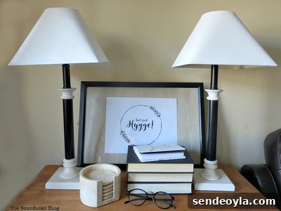 Refinish and Restore a Campaign Dresser in 7 Steps 18 Black and white painted lamps