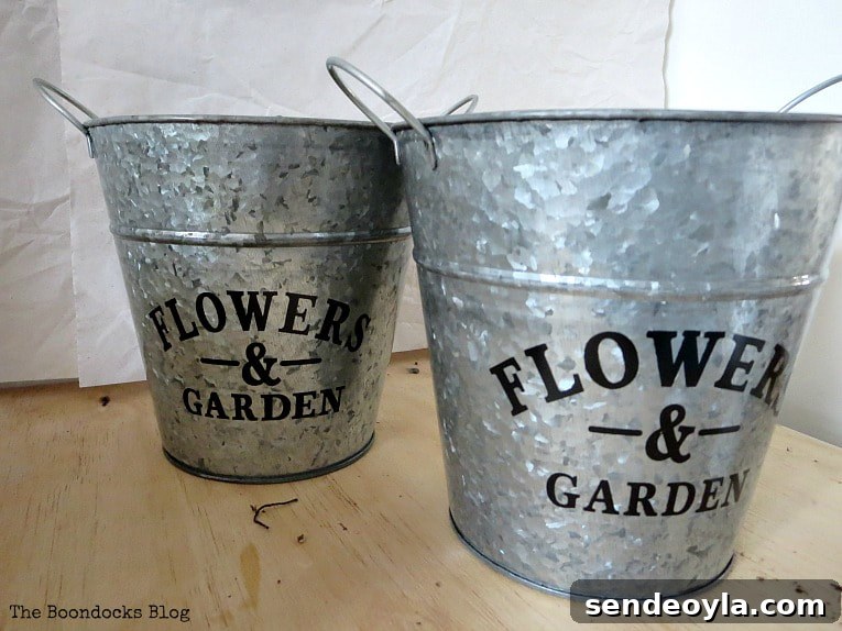 How to Look Like You Have a Green Thumb with a Planter Box 3 Two galvanized metal planters