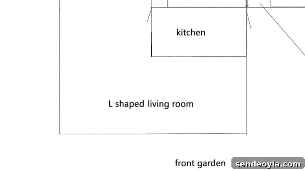 How to Build a Partition Wall: Step-by-Step DIY Guide 3 living room layout before a partition wall was installed