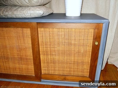 MCM sideboard painted with milk paint