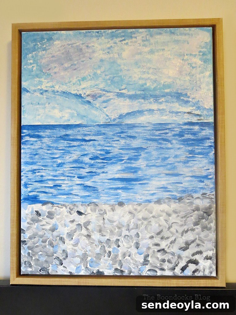 Step-by-Step Impressionist Painting Tutorial for Beginners 13 The completed painting, How to Make your Own Impressionist Art Painting www.theboondocksblog.com