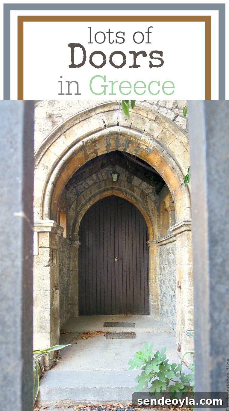 Photo essay with lots of doors from Greece and reflections on this past year
