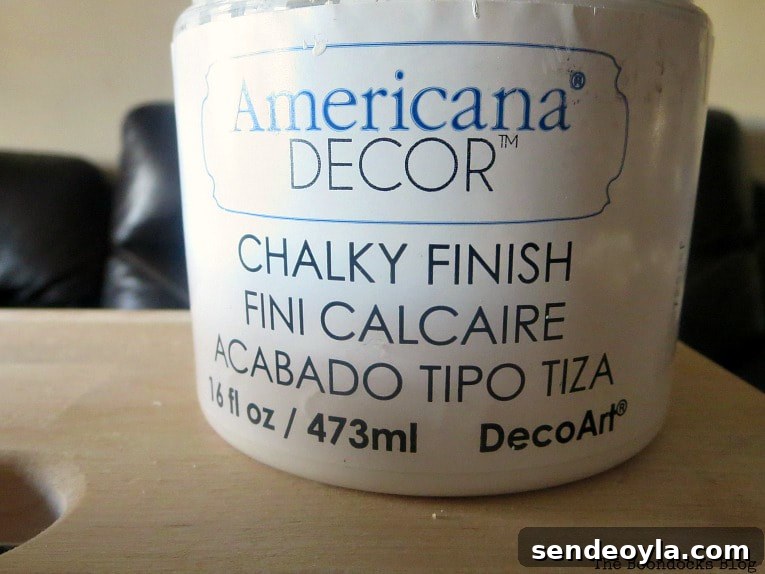 Americana Decor Chalky Finish paint in everlasting.