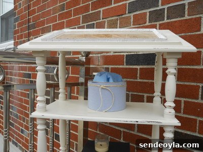 Dictionary Stand painted with chalky type paint