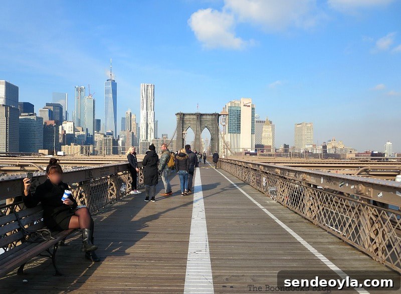 The center of the Bridge, A Tour of the Astonishing Brooklyn Bridge Walkway www.theboondocksblog.com