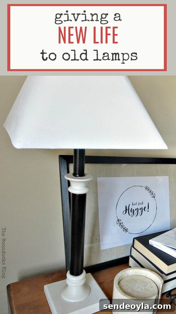 Upcycled lamps with satin and chalky paint