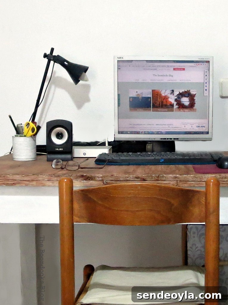 DIY Clothes Rack Cover: Step-by-Step Guide 14 Close up of wooden desk and chair.