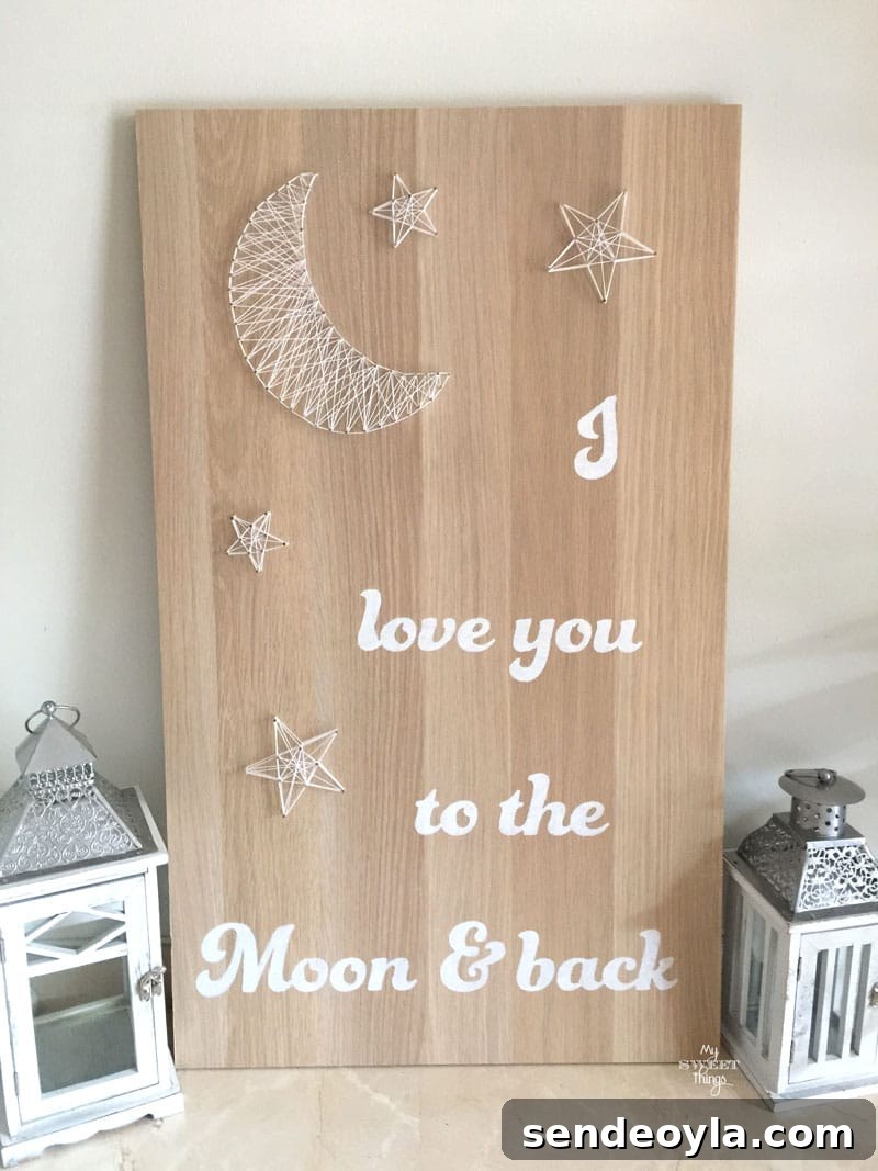 Valentine's day crafts sign.
