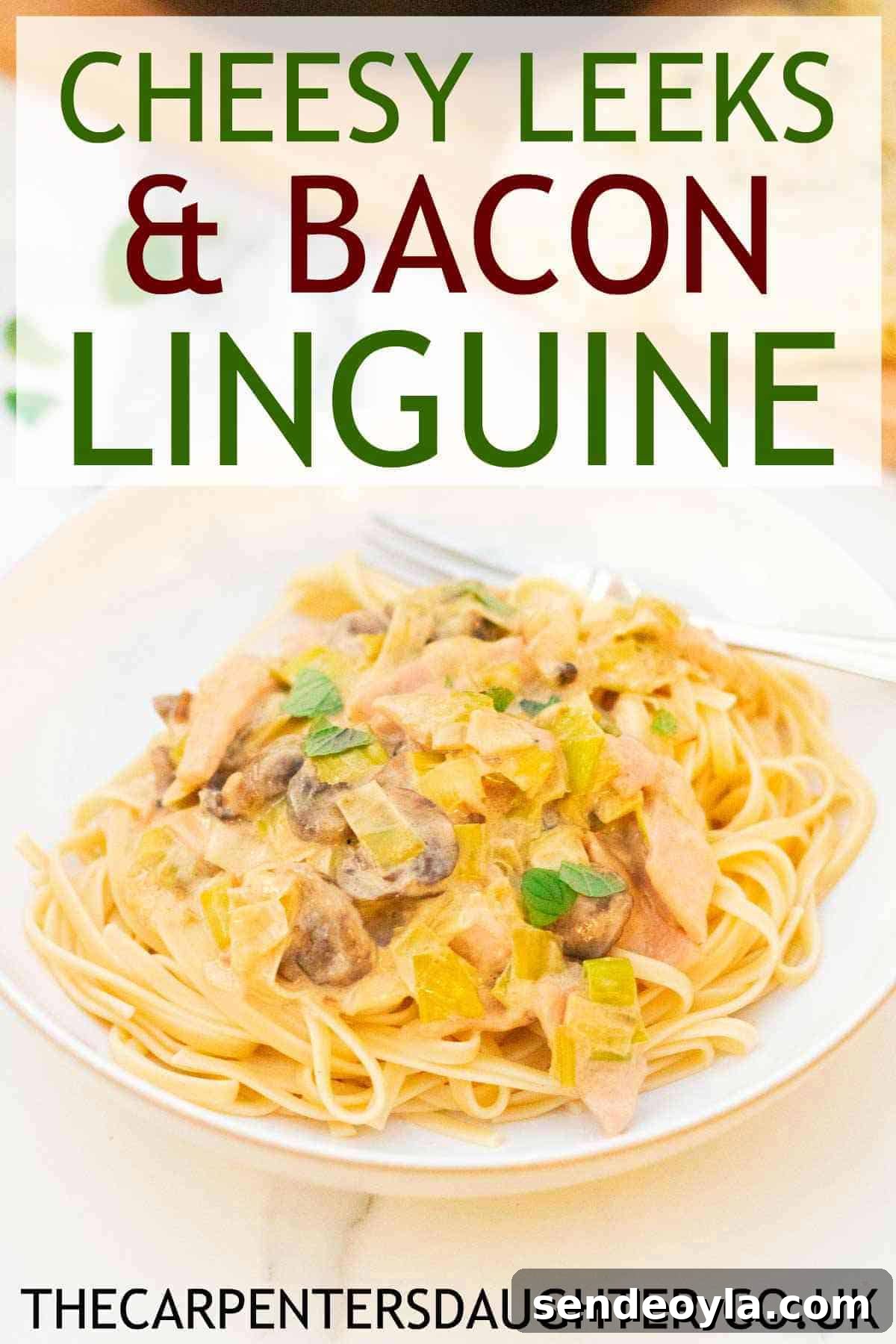 Cheesy Leek and Bacon Linguine 10 How to Make Easy Bacon Cream Cheese Pasta