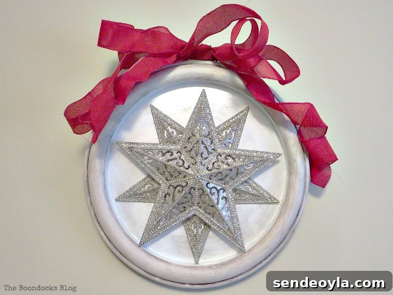 Adding a red ribbon to the top