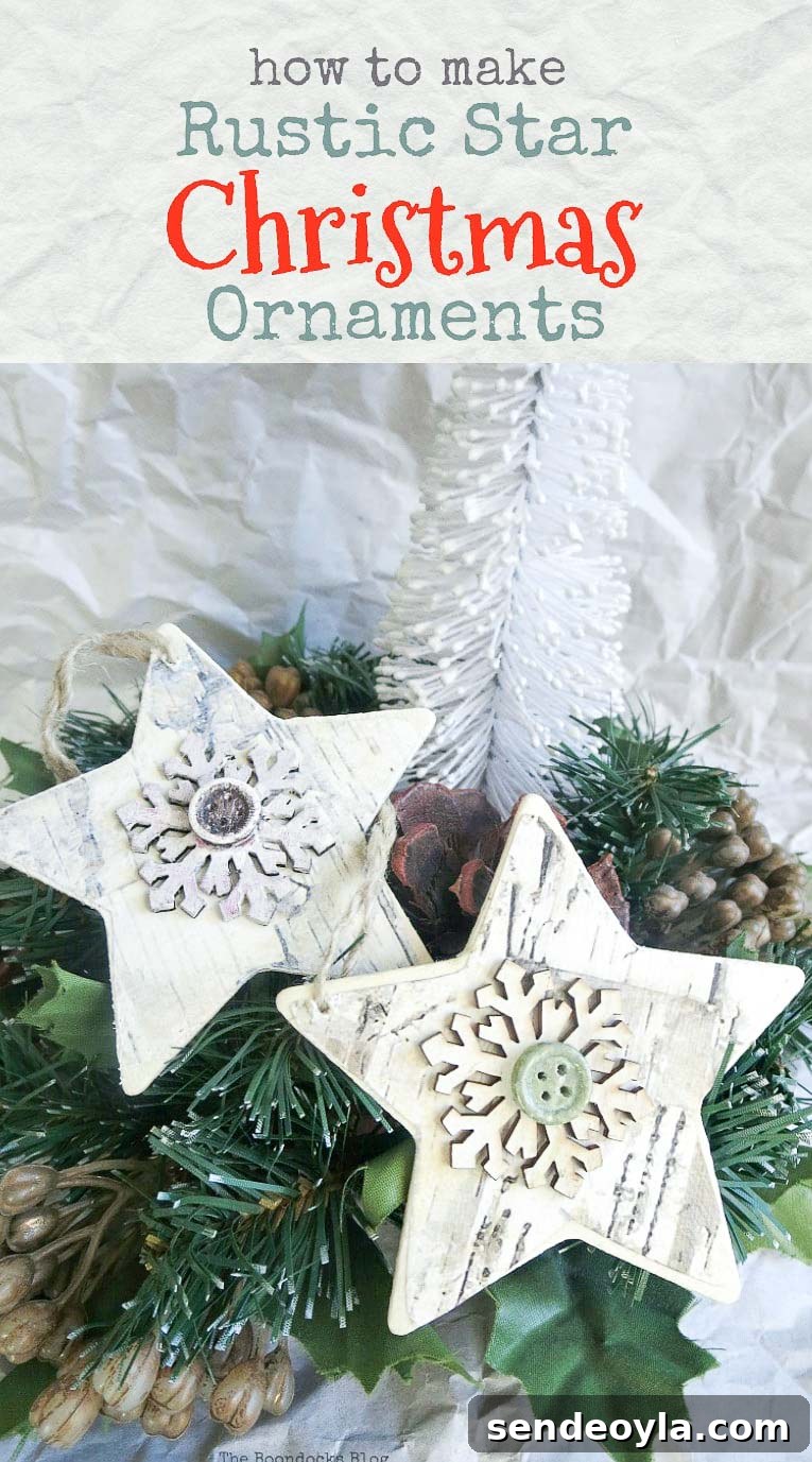 DIY Rustic Star Christmas Ornaments 11 img 714 10