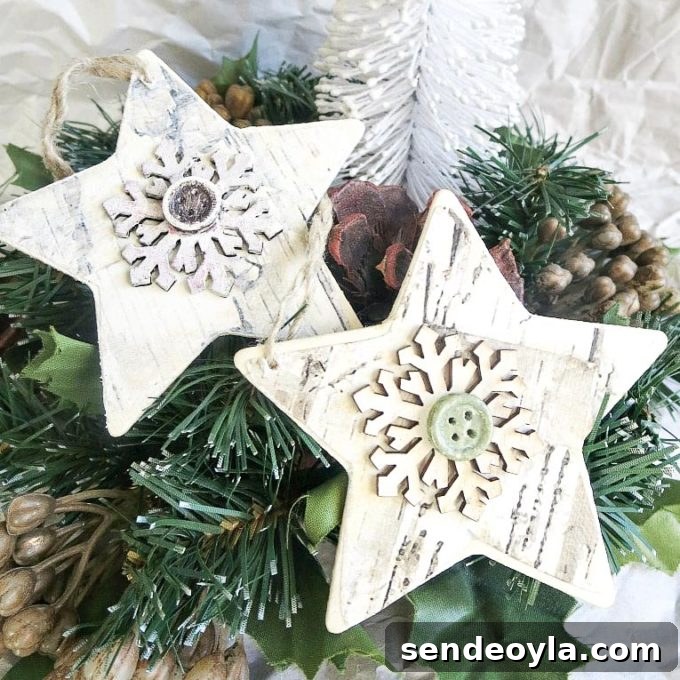 DIY Rustic Star Christmas Ornaments 9 img 714 8