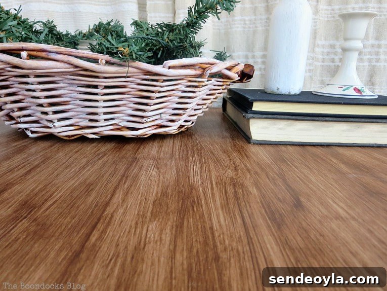 Finished upcycled laminate table