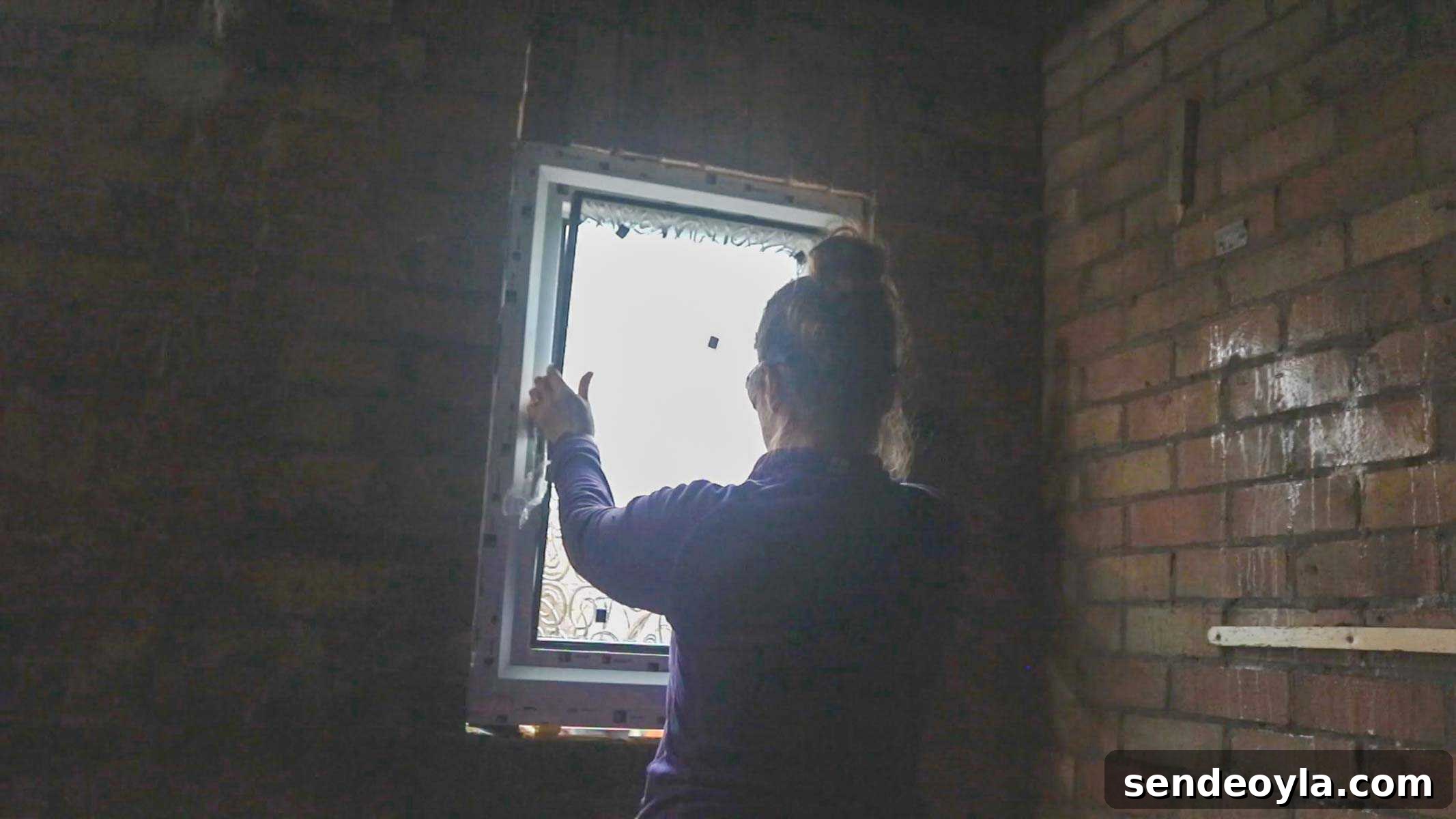 slotting glass window panel in upvc window