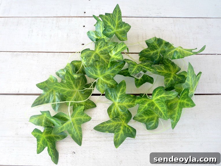 How to Turn a Dollar Store Vine into a Fall Wreath 3 green plastic vine
