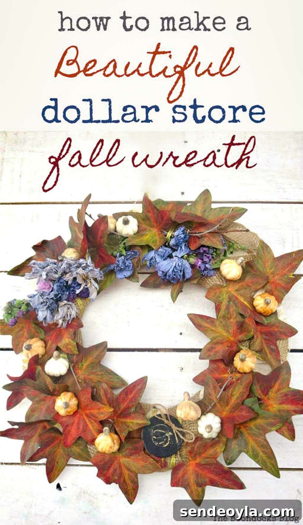 How to Turn a Dollar Store Vine into a Fall Wreath 20 A green dollar store ivy vine became a beautiful DIY fall wreath