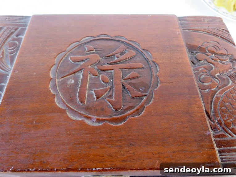 DIY Beeswax Furniture Polish Recipe and Care Tips 11 Wooden box showing the left un-waxed side and the right waxed side.