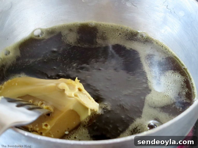 DIY Beeswax Furniture Polish Recipe and Care Tips 7 Melting the beeswax.