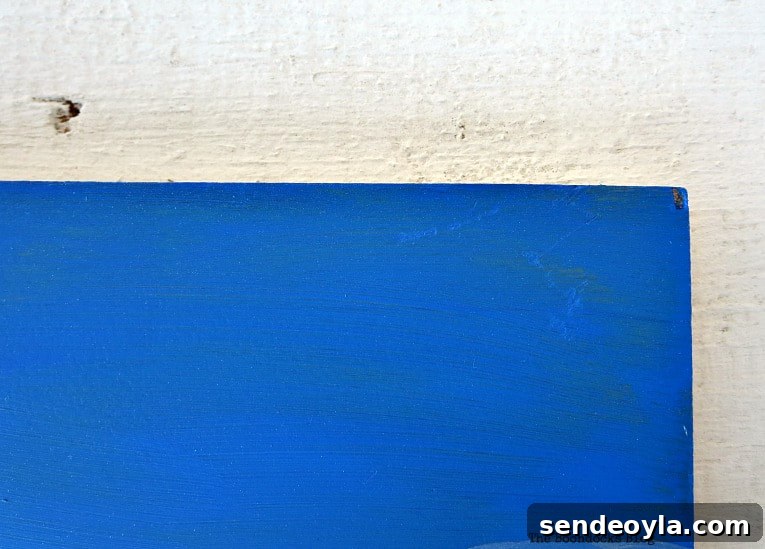 the other side of MDF painted blue, A Nautical Sign that is So Close to Amazing
