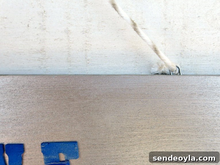 adding rope on stapled tops, A Nautical Sign that is So Close to Amazing