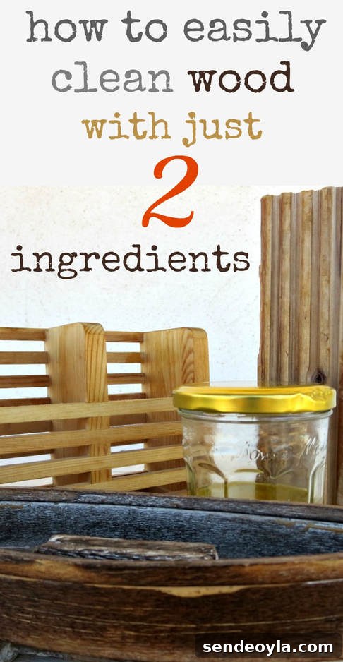 A mixture of oil and vinegar as a cleaner and rejuvenator of wood