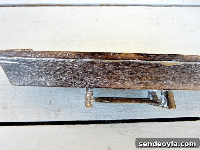 Wood miniature sailboat, before, how to easily clean wood with just 2 ingredients