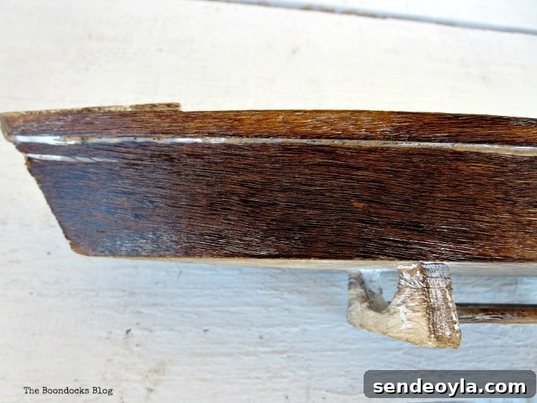 Wood miniature sailboat, after mixture, how to easily clean wood with just 2 ingredients