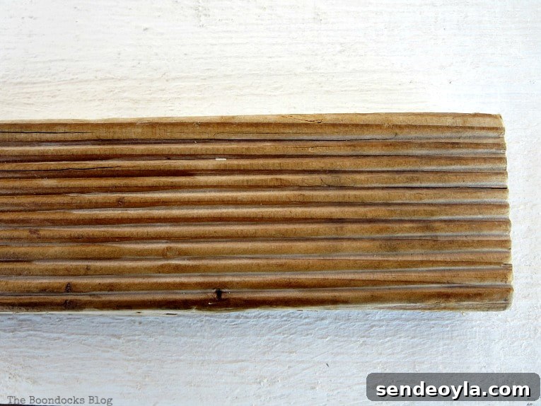 A piece of wood, after applying mixture, how to easily clean wood with just 2 ingredients