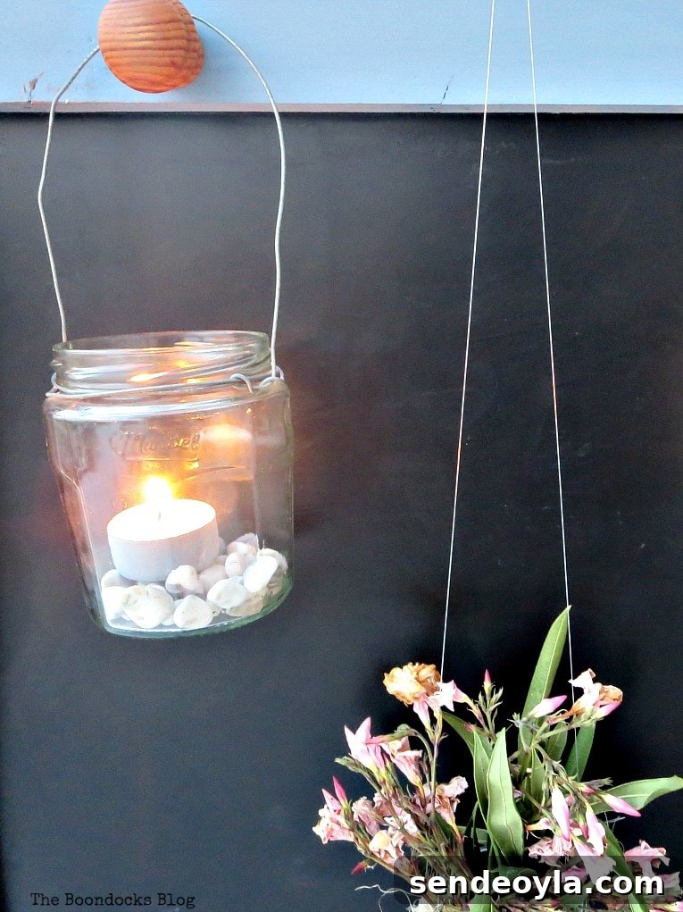 How to Upcycle a Vintage Chalkboard Stand 18 lit tea lights in lantern