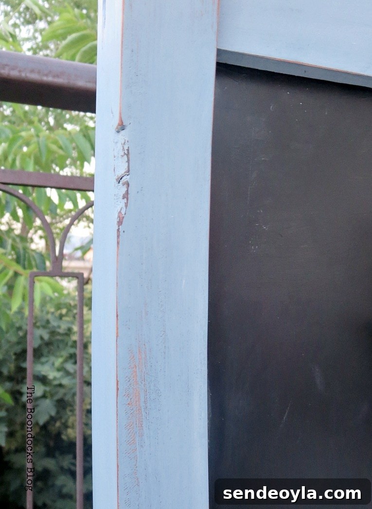 How to Upcycle a Vintage Chalkboard Stand 8 Adding wax