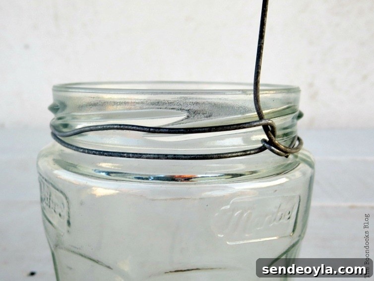 pulling wire through loop to make handle