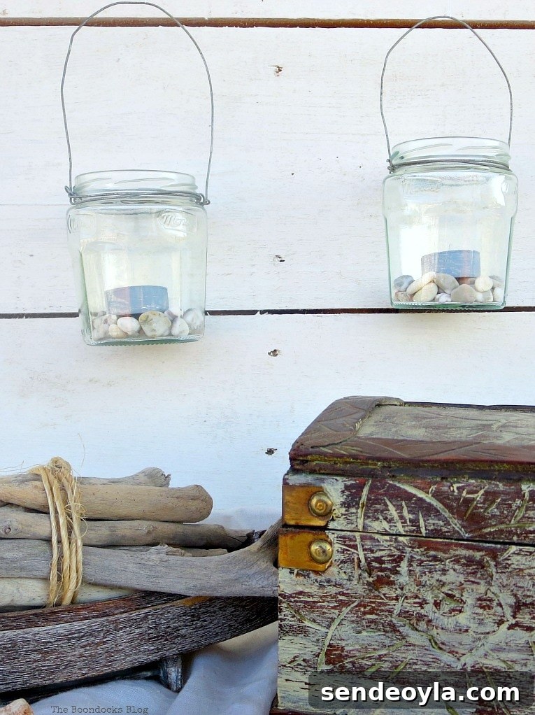 hanging mason jar lanterns