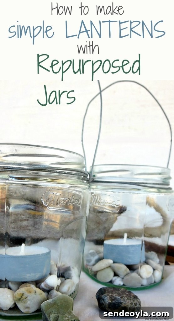 making tealight lanterns with repurposed jars and wire