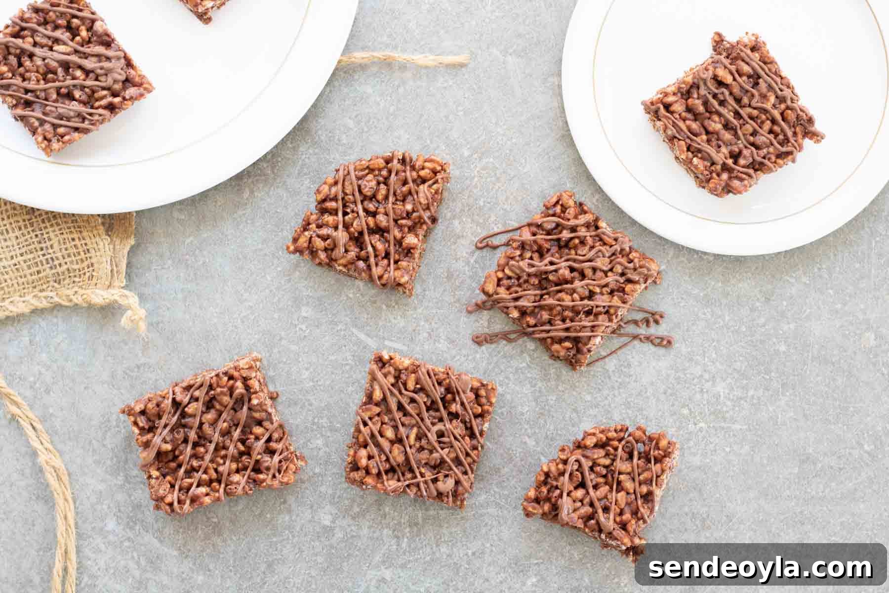 chocolate orange rice krispie squares