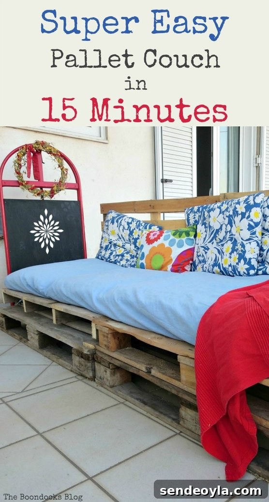 How to Build a DIY Pallet Sofa Without Tools 11 How to make a super easy pallet couch using pallets and rope