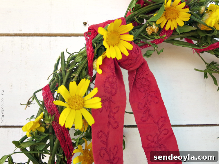 Adding a red ribbon for the final touch