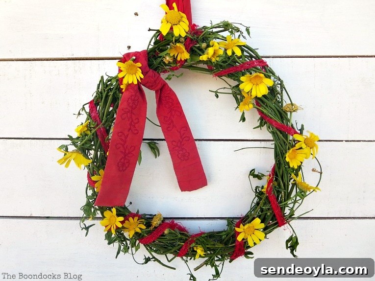 Finished May Day wreath