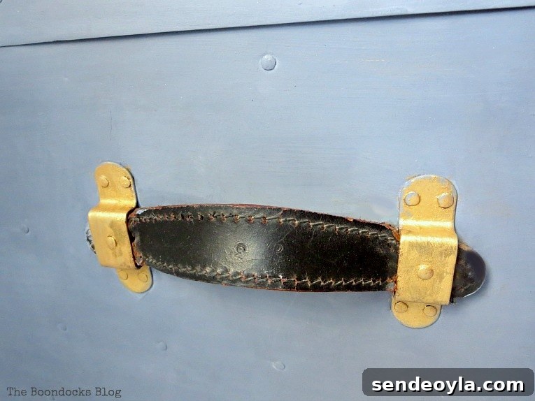 Wax applied to the handle for protection.