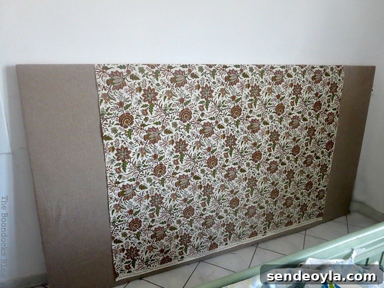 the stapled fabric, How to Easily Warm up a Room with Fabric