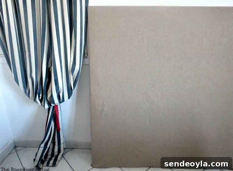 adding a neutral fabric to the plywood, How to Easily Warm up a Room with Fabric