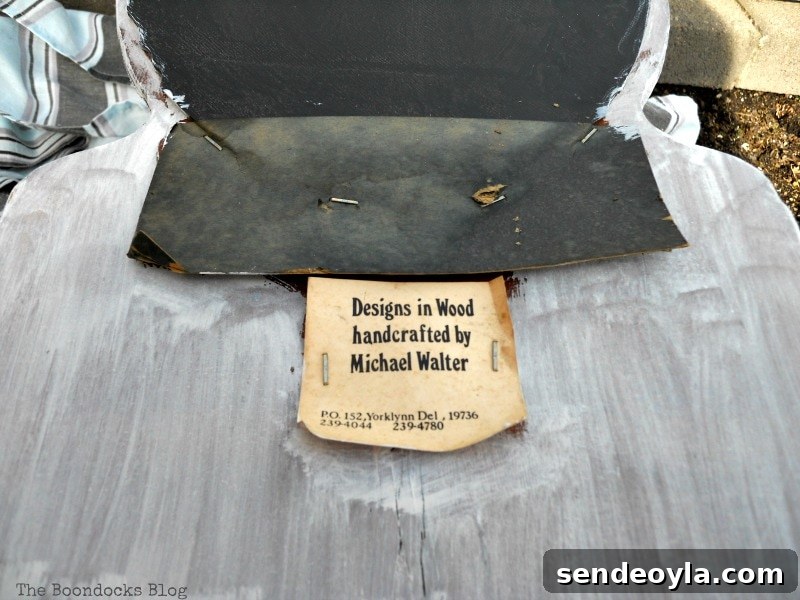 label on the back of the mirror
