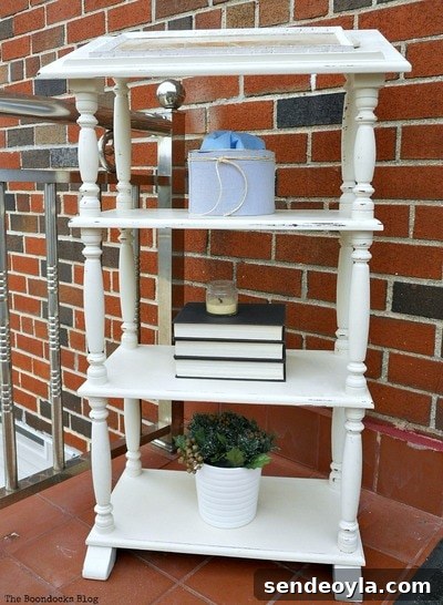 Transform Bookcases with Paint and Wrapping Paper 14 Upcycle a Dictionary Stand with Chalk Paint
